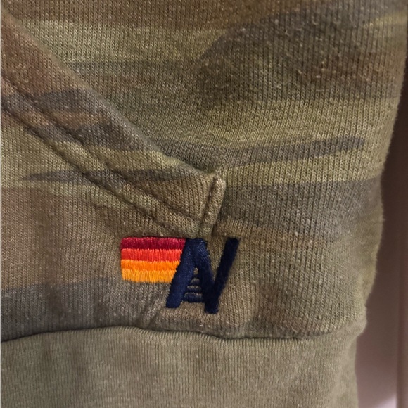 Aviator Nation Green Camo Hoodie with Lightning Bolt - Picture 7 of 9